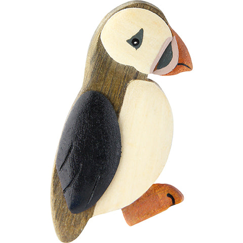 Magnet Puffin wood