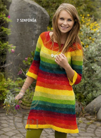 Icelandic sweaters and products - Sinfónía (Symphony) Women Wool Sweater Rainbow Tailor Made - Shopicelandic.com