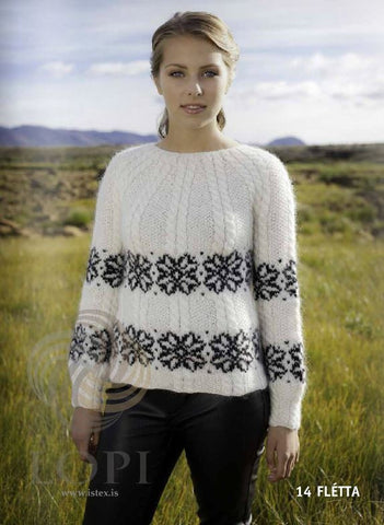 Icelandic sweaters and products - Flétta Women Wool Sweater White Tailor Made - Shopicelandic.com