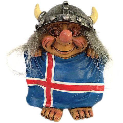 Viking troll w. flag 9 cm