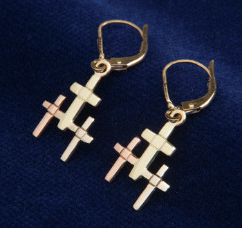 Icelandic sweaters and products - Golden Trinity Earrings Jewelry - Shopicelandic.com
