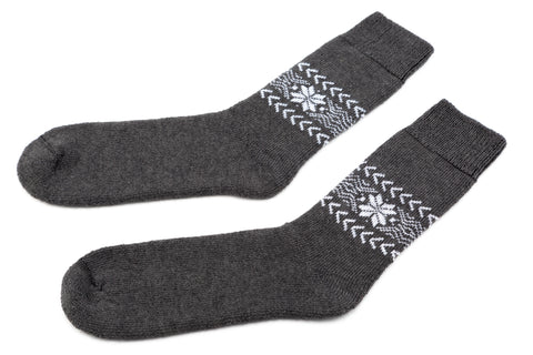 Icelandic sweaters and products - Álafoss Wool Socks w/ Traditional Pattern Wool Socks - Shopicelandic.com
