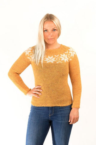 Icelandic sweaters and products - Eykt Wool Pullover Yellow Wool Sweaters - Shopicelandic.com
