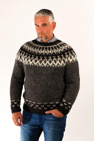 Icelandic sweaters and products - Skipper Wool Pullover Grey Wool Sweaters - Shopicelandic.com