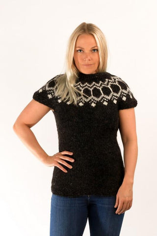 Icelandic sweaters and products - Wool Vest Black Wool Sweaters - Shopicelandic.com