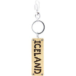 Keyring wood sign ICELAND