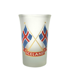 SHOT GLASS CROSSED FLAGS ICELAND