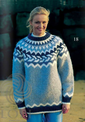 Icelandic sweaters and products - Saklaus (Innocent) Women Wool Sweater Light Blue Tailor Made - Shopicelandic.com