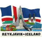 Magnet ICELAND flag skyline