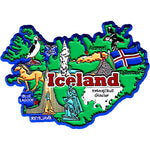 Magnet map ICELAND plastic