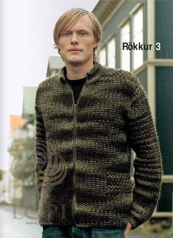 Icelandic sweaters and products - Rökkur (Dusk) Mens Wool Cardigan Tailor Made - Shopicelandic.com