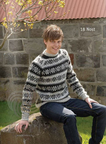 Icelandic sweaters and products - Nost Mens Wool Sweater Grey Tailor Made - Shopicelandic.com