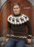 Icelandic sweaters and products - Austur (East) Mens Wool Sweater Brown Tailor Made - Shopicelandic.com