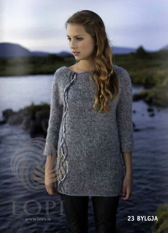 Icelandic sweaters and products - Bylgja Women Wool Sweater Grey Tailor Made - Shopicelandic.com