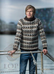 Icelandic sweaters and products - Öngull Mens Wool Sweater Brown Tailor Made - Shopicelandic.com