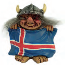 Viking troll w. flag 6 cm
