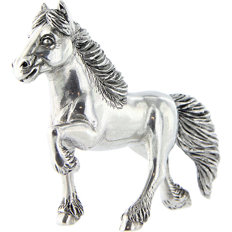 Figurine pewter Icelandic horse 7 cm