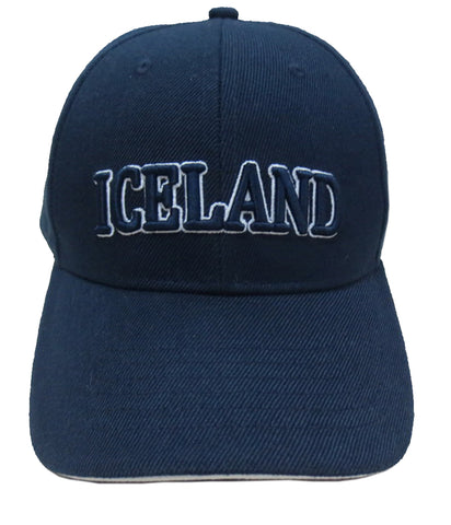 Cap ICELAND Navy silhouett of map