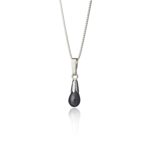 Icelandic sweaters and products - Black lava tear necklace - Drop Jewelry - Shopicelandic.com