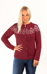 Hruni Wool Cardigan Dark red