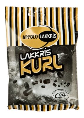 Icelandic sweaters and products - Appolo Liquorice "Kurl"  (150gr) Candy - Shopicelandic.com