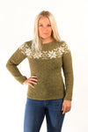 Icelandic sweaters and products - Eykt Wool Pullover Green Wool Sweaters - Shopicelandic.com
