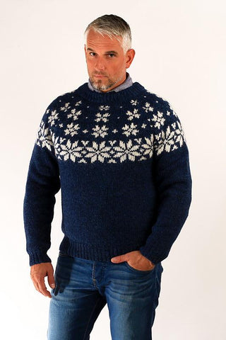 Icelandic sweaters and products - Fönn Wool Sweater Blue Wool Sweaters - Shopicelandic.com