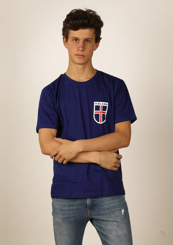 Icelandic sweaters and products - Men's t-shirt Iceland Flag Shield Tshirts - Shopicelandic.com