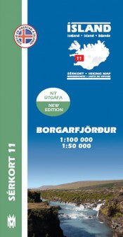 Icelandic sweaters and products - Hiking Map 11 - Borgarfjörður - 1:100.000 Maps - Shopicelandic.com