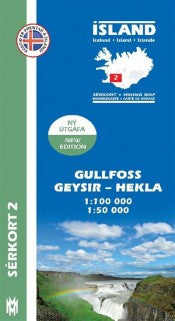 Icelandic sweaters and products - Hiking Map 2 - Gullfoss, Geysir, Hekla - 1:100.000 Maps - Shopicelandic.com