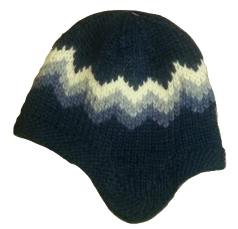 Icelandic sweaters and products - Wool Hat with Earflaps - Blue Wool Accessories - Shopicelandic.com