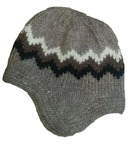 Icelandic sweaters and products - Wool Hat with Earflaps - Brown Wool Accessories - Shopicelandic.com