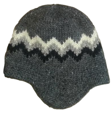 Icelandic sweaters and products - Wool Hat with Earflaps - Grey Wool Accessories - Shopicelandic.com