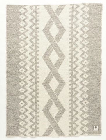 Icelandic sweaters and products - Lopi Wool Blanket - Grey Braid (0402) Wool Blanket - Shopicelandic.com