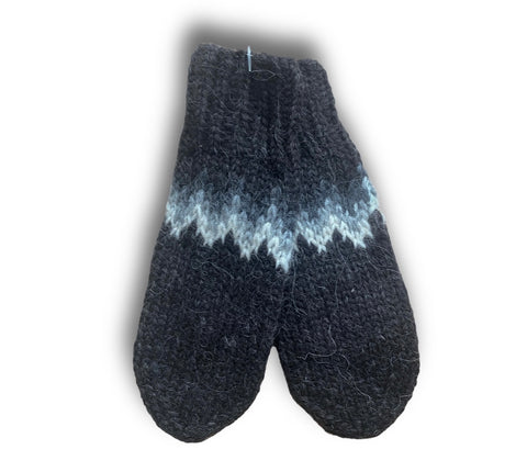 Wool Mittens - Black