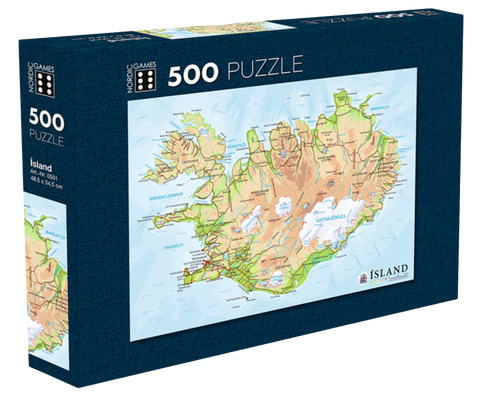 Map of Iceland - Jigsaw Puzzle (500pcs)