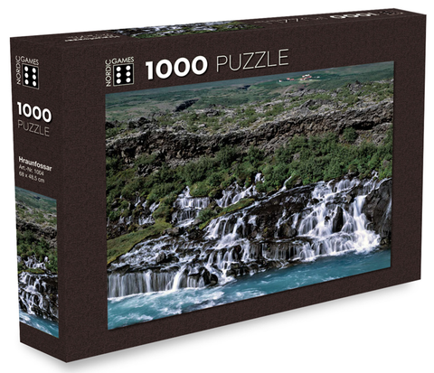 Icelandic sweaters and products - Hraunfossar Waterfalls - Jigsaw Puzzle (1000pcs) Puzzle - Shopicelandic.com