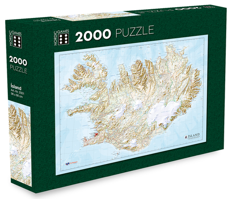 Icelandic sweaters and products - Map of Iceland - Jigsaw Puzzle (2000pcs) Puzzle - Shopicelandic.com