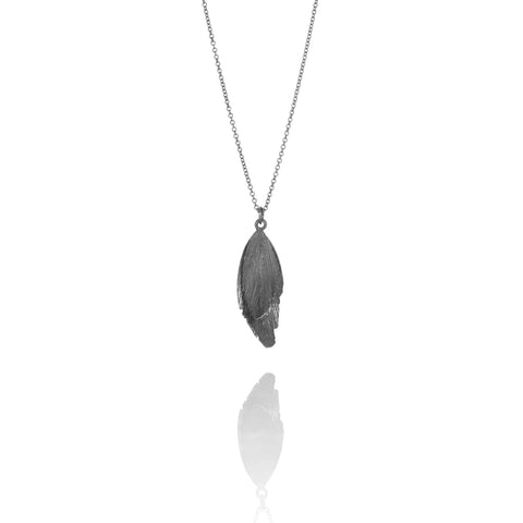 RAVEN NECKLACE oxidized silver