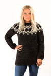 Icelandic sweaters and products - Tight Fit Wool Pullover Black Wool Sweaters - Shopicelandic.com