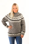 Icelandic sweaters and products - Traditional Wool Pullover Grey Wool Sweaters - Shopicelandic.com
