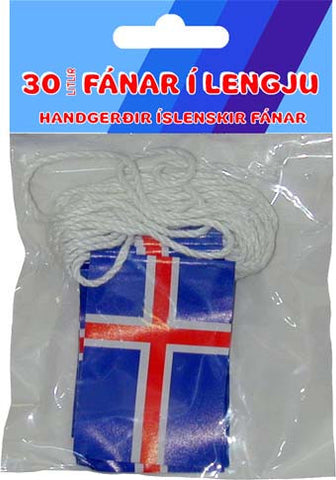 Icelandic sweaters and products - 30 Icelandic flags on a string Fánavörur - Shopicelandic.com