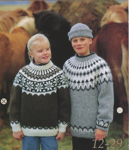 Icelandic sweaters and products - Icelandic Wool Sweater and Hat Pattern 12-27 Boy Icelandic Wool Sweater Pattern - Shopicelandic.com