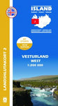 Icelandic sweaters and products - Regional Map 2  -  West 1:200.000 Maps - Shopicelandic.com